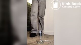 Girl shits in glass n tease