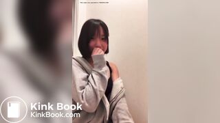 girl pooping at home toilet