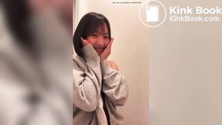 girl pooping at home toilet