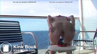 Crazy girl shitting in plate