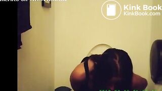 Sexy girl pooping and farting in public toilet - video 2