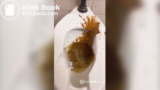 Big booty destroys public toilet