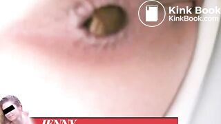 German girl pooping on toilet - video 2