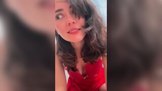 Beautiful Lady Takes a Shit on the Toilet