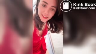 Beautiful Lady Takes a Shit on the Toilet