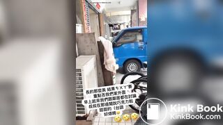 Woman clean her shitty ass with a coat