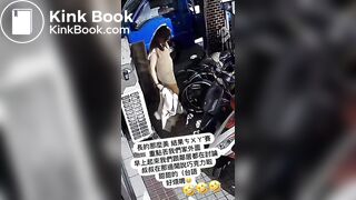 Woman clean her shitty ass with a coat