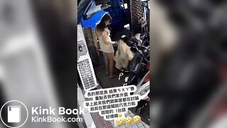 Woman clean her shitty ass with a coat