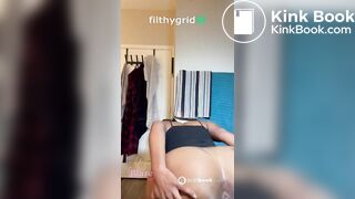 Cute ebony squatting & spreadin