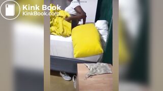 African drunk girl shits herself,friend records