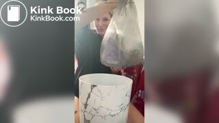 Blonde Hottie Shitting In Her Huggies