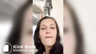 Amazing girl shitting huge turd