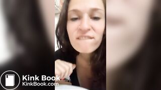 Amazing girl shitting huge turd