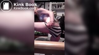 Vintage Sexy White Girl Black & White Panty Poop 2