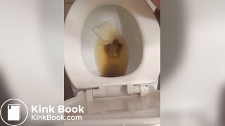 emergency shit from big hairy ass with enema