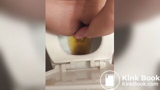 emergency shit from big hairy ass with enema