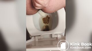emergency shit from big hairy ass with enema