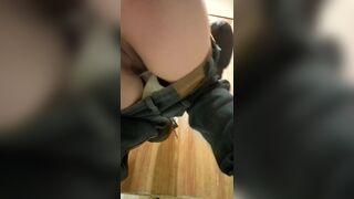 Chinese girl pre poop fart and poop