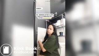 Instagram girl shitting and farting on toilet
