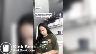 Instagram girl shitting and farting on toilet