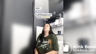 Instagram girl shitting and farting on toilet