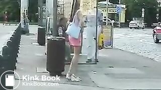 Public Pink skirt poop