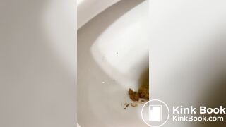 Girl fills toilet with shit