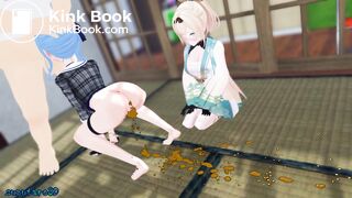 Blowjob and shit animation