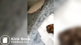 Big ass teen shitting