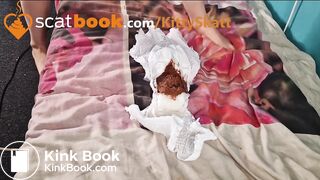 Diaper poop wank in bed