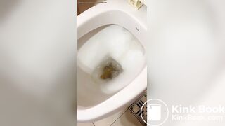 Model clogs toilet with thick turd