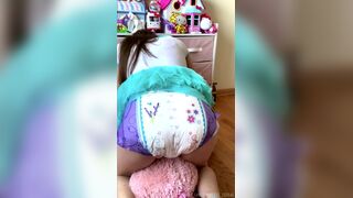 Sexy Hot White Girl Huge MLP Diaper Poop