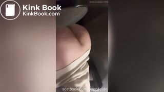 Sabrina big ass pooping on toilet
