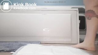 SSBBW solo scat video on bathroom floor.