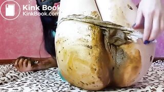 Messing pants and smearing shit..