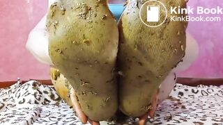 Messing pants and smearing shit..