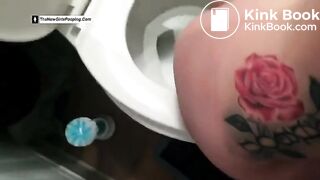 She talks and you see her poop very close up