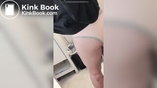 Sexy White Teen Girl Shit Her Pink Panties In Mirror