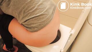 Bulgarian girl pooping on toilet - video 5