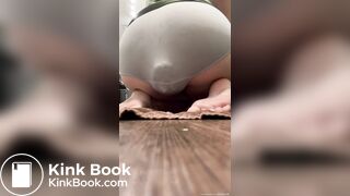 Sexy Hot White Teen Girl Large Grey Panty Poop