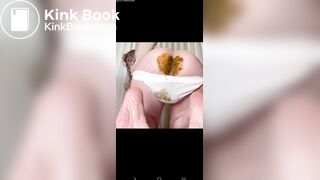 Women poops her panties