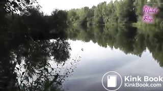 Nice poo at a lake in the woods..