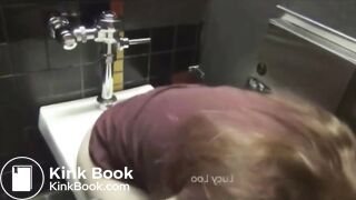 Lucy having diarrhea at busy Public bathroom