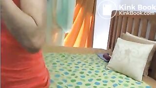 Hot girl shitting on plate and masturbating
