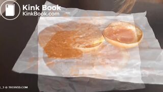 Hot girl making a shit burger