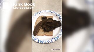 Hot girl making a shit sandwich - video 2