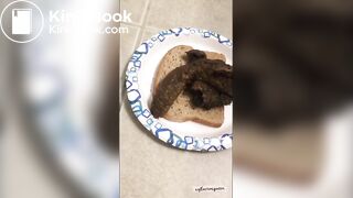 Hot girl making a shit sandwich - video 2