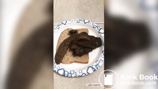 Hot girl making a shit sandwich - video 2