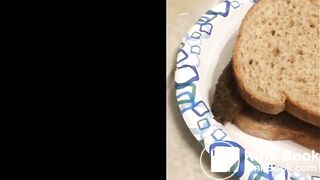 Hot girl making a shit sandwich - video 2