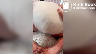 FDG makes a mess in her diaper while getting fucked.